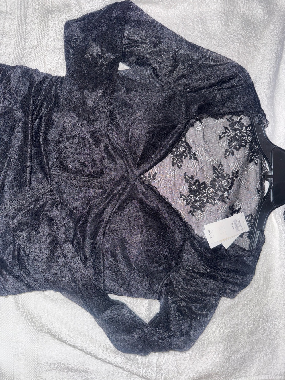 Women’s Black Lace-Back Intimate Top